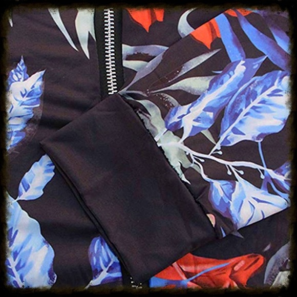 🍭BNWT FLORAL BOMBER JACKET🍭PLUS SIZE AVAIL🍭 - Picture 4 of 7